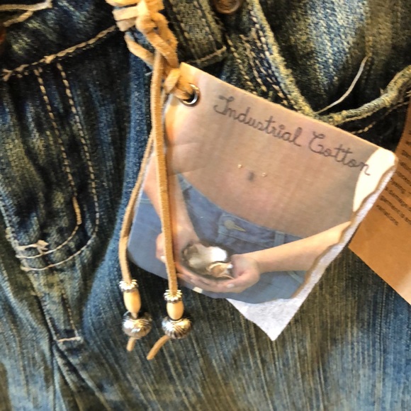 INDUSTRIAL COTTEN DENIM MAXI BOHO CHIC SKIRT NWT - Picture 4 of 8